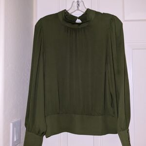 Ann Taylor Factory Olive Green Blouse